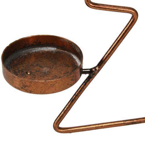 Artikel Stimmungsvoller Teelichthalter "Weihnachtszauber" Bronze Tannenbaum für Festtafel Ø27cm H38cm