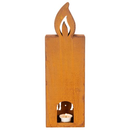 Teelichthalter Weihnachten Edelrost Kerze Hirsch 45x14cm | Floristik21.de