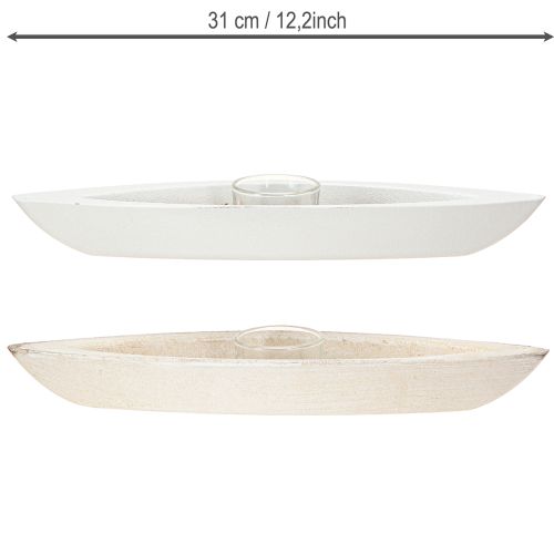 Artikel Teelichthalter Boot Holz Maritim - Set aus 2 - Deko fürs Zuhause