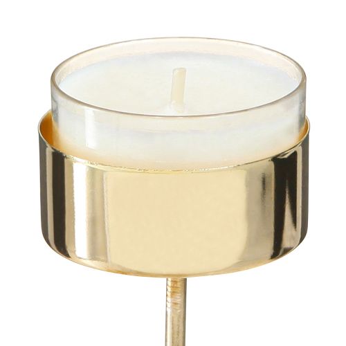 Artikel Goldene Metall Teelichthalter zum Stecken, 9cm, 8er-Pack – Stimmungsvolles Kerzenlicht für Events & Deko