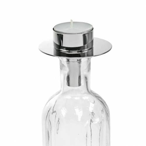 Artikel Teelichthalter für Flaschen Silbern Ø7,5cm H6cm
