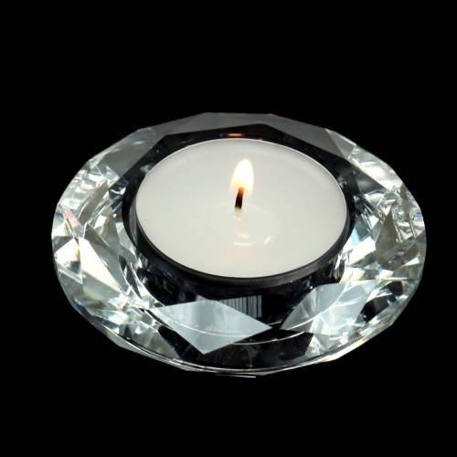 Artikel Teelichthalter Kerzenhalter Diamant Klar Ø7cm