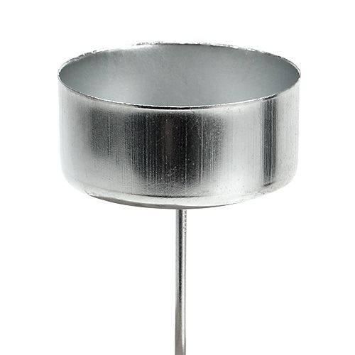 Artikel Teelichthalter Silber Ø4cm L7cm 4St