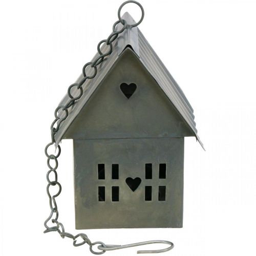 Floristik21 Lichthaus Teelichthalter Metall zum Aufhängen H12,5cm