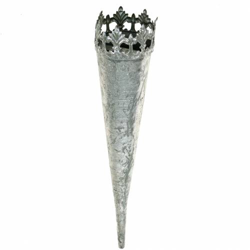 Teelichthalter zum Stecken Silber Ø5cm H24cm