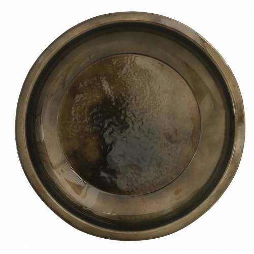 Floristik21 Dekoteller aus Metall Bronze Glänzend Ø23,5cm