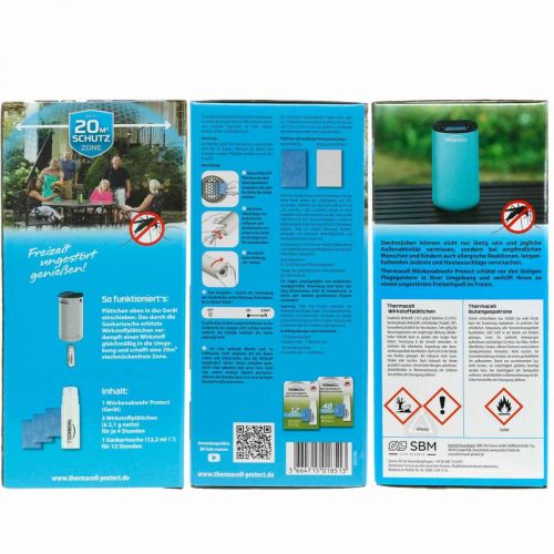 Thermacell Mückenabwehr Protect Für draußen Blau 12Stunden