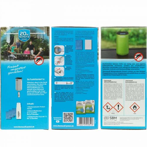 Floristik21 Thermacell Mückenabwehr Protect Outdoor-Mückenschutz Grün 12Stunden