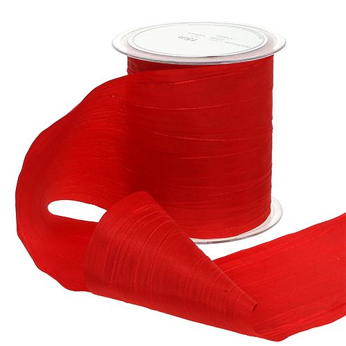 Floristik21 Tischband Rot Crash 100mm 15m