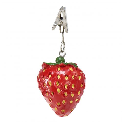 Floristik21 Tischdeckenbeschwerer Tischdeckenklammern Erdbeeren 4,5cm 4St