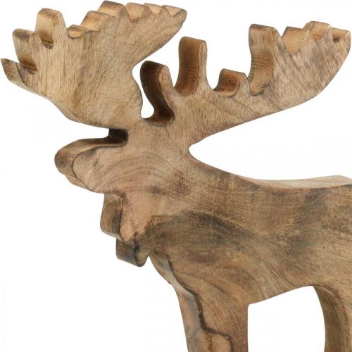 Floristik21 Tischdeko Weihnachten Deko Elch Holzaufsteller Deko Hirsch H27,5cm