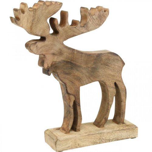 Floristik21 Tischdeko Weihnachten Deko Elch Holzaufsteller Deko Hirsch H27,5cm