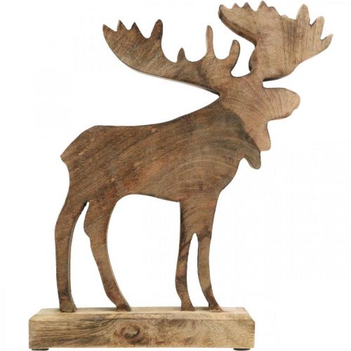 Floristik21 Tischdeko Weihnachten Deko Elch Holzaufsteller Deko Hirsch H27,5cm