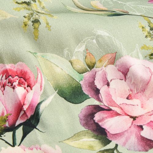 Floristik21 Tischläufer Frühling Pfingstrose Tischband Grün 40x150cm