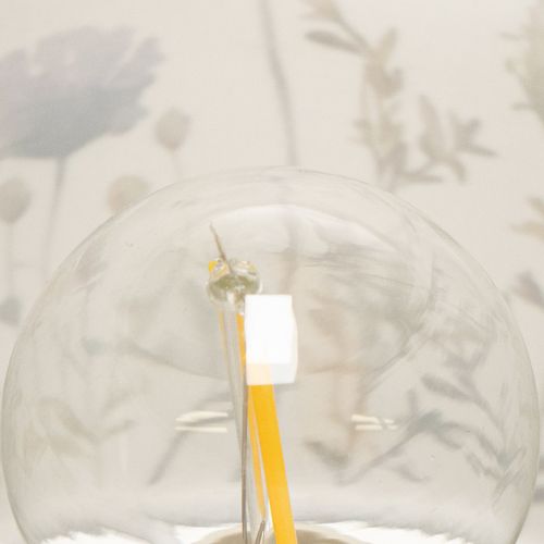 Artikel LED Tischlampe mit Blumenmuster, Glas- und Keramikdesign, 23cm, grün