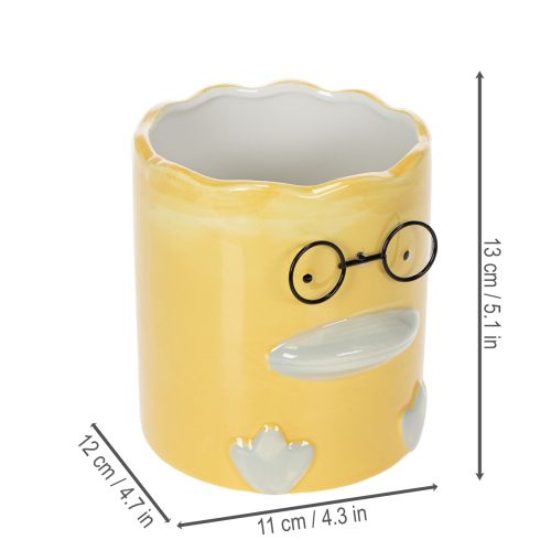 Artikel Keramikvase im lustigen Enten-Design gelb 13cm 2er-Set