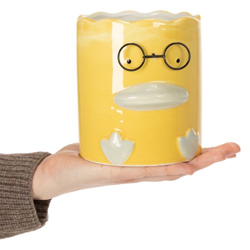 Artikel Keramikvase im lustigen Enten-Design gelb 13cm 2er-Set