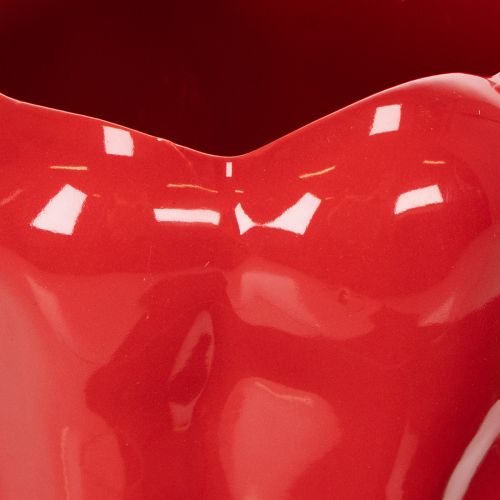 Artikel Paprika Keramik Übertopf Set in Rot und Grün 13cm Dekoration und Pflanzgefäß