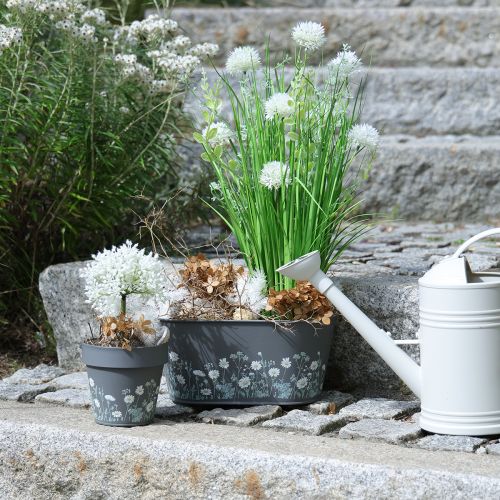 Artikel Blumentöpfe 15cm 3er-Set mit Wiesenblumenmotiv für Balkon und Terrasse