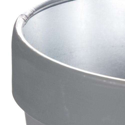 Artikel Blumentopf im 4er-Set mit Gänseblümchen-Motiv aus Metall 11 cm – Dekorativ und Robust