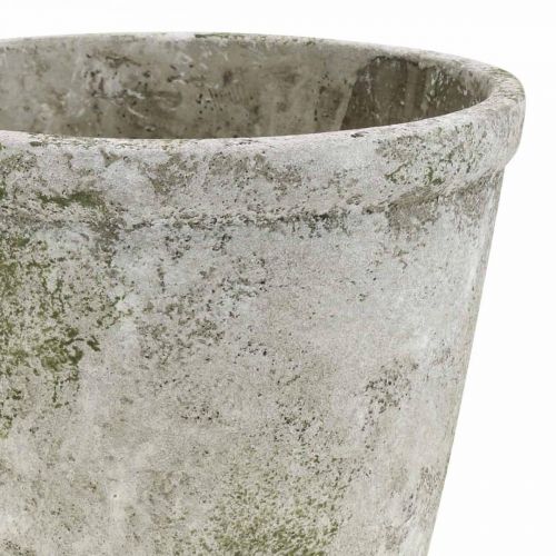 Floristik21 Blumentopf Antik Look Übertopf mit Patina Beton Ø17,5cm H14cm