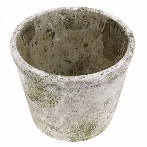 Floristik21 Blumentopf Antik Look Übertopf mit Patina Beton Ø17,5cm H14cm