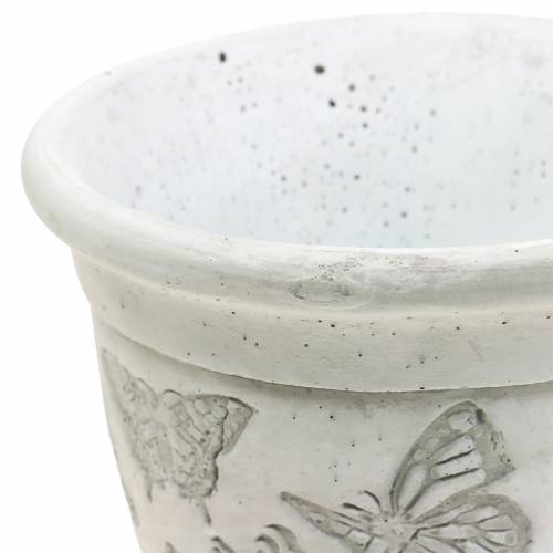 Pflanztopf Übertopf Pokal mit Schmetterlingen Ø12,5cm H13cm 2St