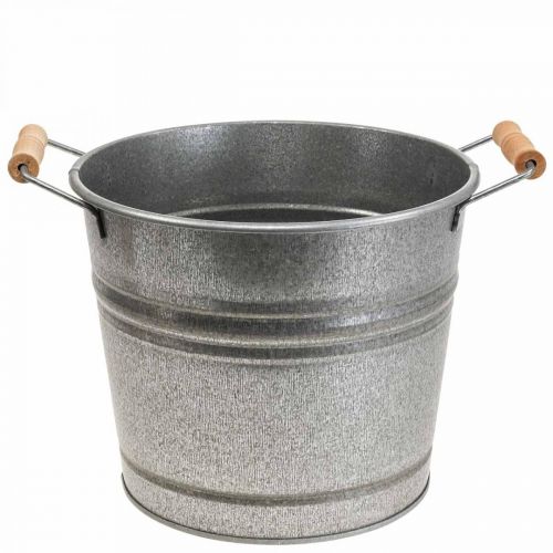 Floristik21 Übertopf Pflanzgefäß Vintage Deko Metalleimer Ø26cm H23cm