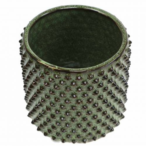 Übertopf Grün, Braun Ø7,5cm H8cm 4St