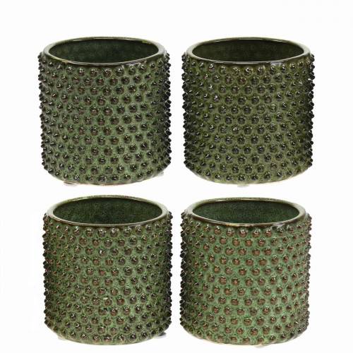 Übertopf Grün, Braun Ø7,5cm H8cm 4St Übertopf Grün, Braun Ø7,5cm H8cm 4St