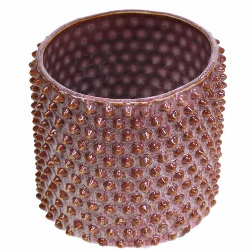 Übertopf Rosa, Weiß Ø11cm H10cm 2St