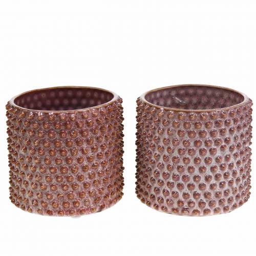 Übertopf Rosa, Weiß Ø11cm H10cm 2St Übertopf Rosa, Weiß Ø11cm H10cm 2St