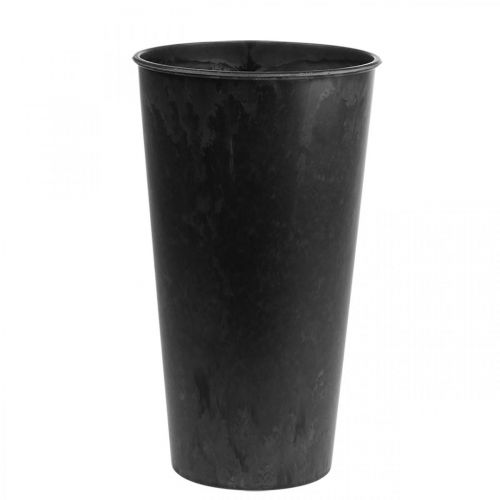 Floristik21 Bodenvase schwarz Vase Plastik Anthrazit Ø19cm H33cm