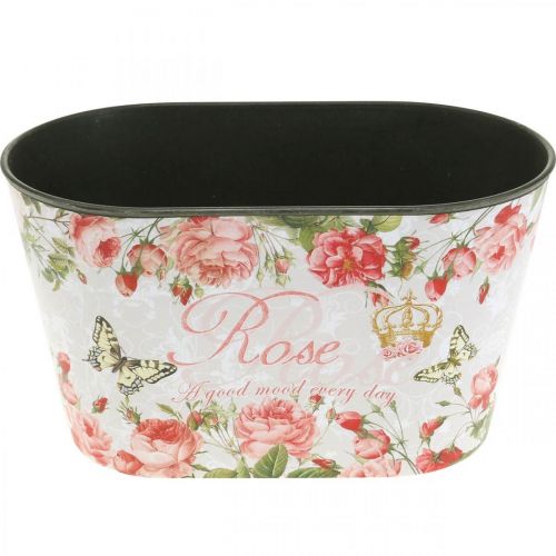 Artikel Pflanztopf Rosen, Dekogefäß, Blumenwanne 21,5cm / 18,5cm 2er-Set