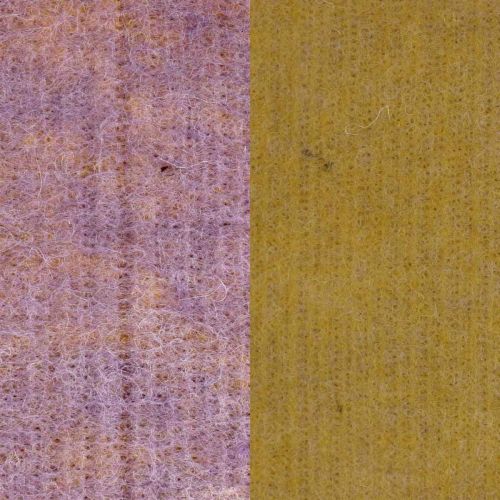 Filzband, Topfband, Wollband zweifarbig Senfgelb, Violett 15cm 5m