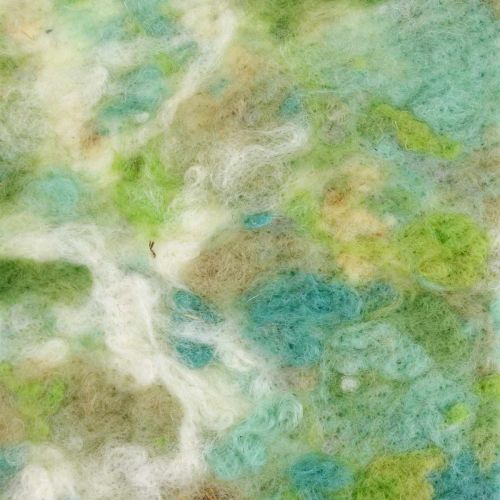 Artikel Topfband, Frühlingsdeko, Filzband Grün, Blau, Weiß Meliert 15cm 5m