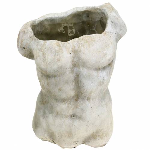 Floristik21 Pflanztopf Torso Männlich Grau 19×13,5cm H28cm