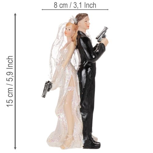 Tortenfigur Brautpaar 15,5cm | Floristik21.de