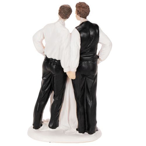Tortenfigur Männerpaar mit Torte 16,5cm | Floristik21.de