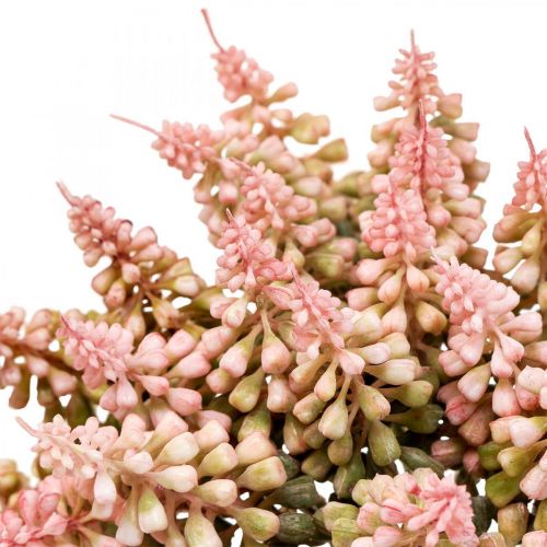 Floristik21 Traubenhyazinthe künstlich Hyazinthe Rosa 28cm 12St im Bund