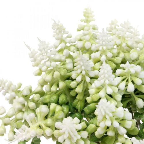 Floristik21 Traubenhyazinthe künstlich Hyazinthe Weiß 28cm 12St im Bund