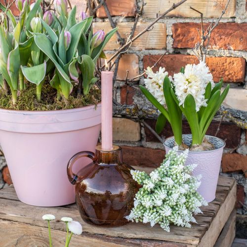 Floristik21 Traubenhyazinthe künstlich Hyazinthe Weiß 28cm 12St im Bund