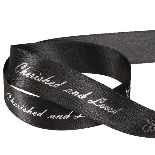 Artikel Trauerband Schwarz Silber 25mm 25m Dekoration Kranz Floristik Band