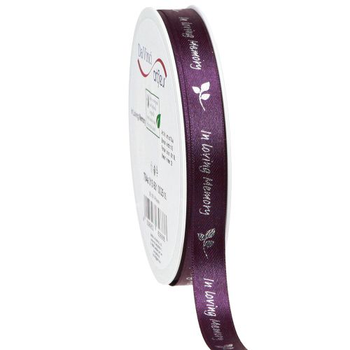 Floristik21 Trauerband Lila Silber In Loving Memory 15mm 25m Dekoration