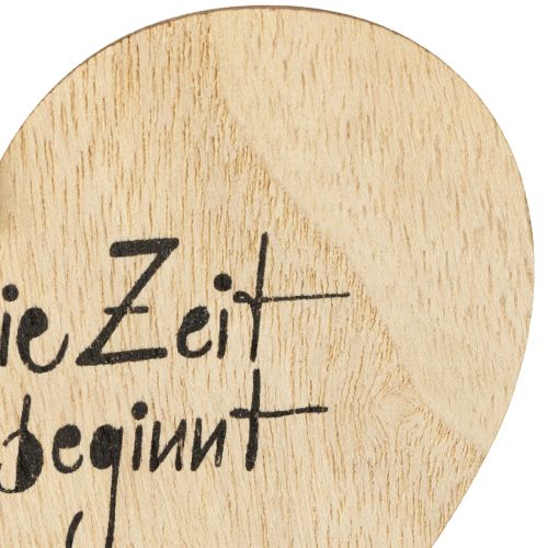 Artikel Holz-Trauerherz mit Spruch 11,5 x 10,5 cm - Gedenkdekoration im 8er-Set