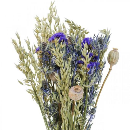 Artikel Trockenblumenstrauß Strauß Wiesenblumen Blau H50cm 100g