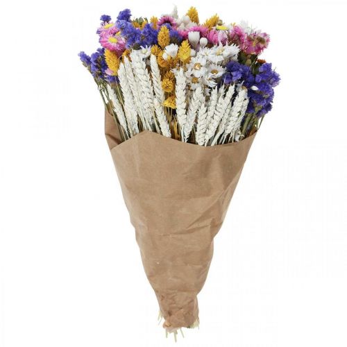 Floristik21 Trockenblumenstrauß Strohblumen Strandflieder Phalaris Getreide 55cm