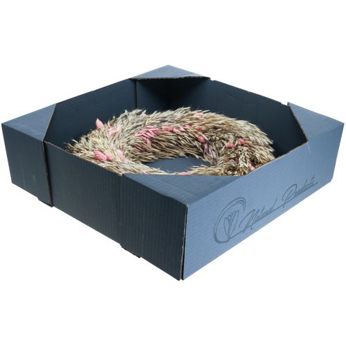 Floristik21 Trockenkranz Hafer Phalaris Kranz Natur Rosa Ø44cm