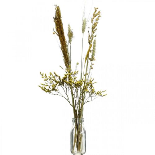 Trockenblumen DIY Set Gelb für Trockenstrauß 60cm
