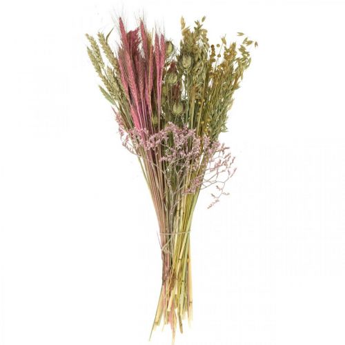 Floristik21 Trockenblumen DIY Set für Bouquet Rosa Trockenfloristik 60cm